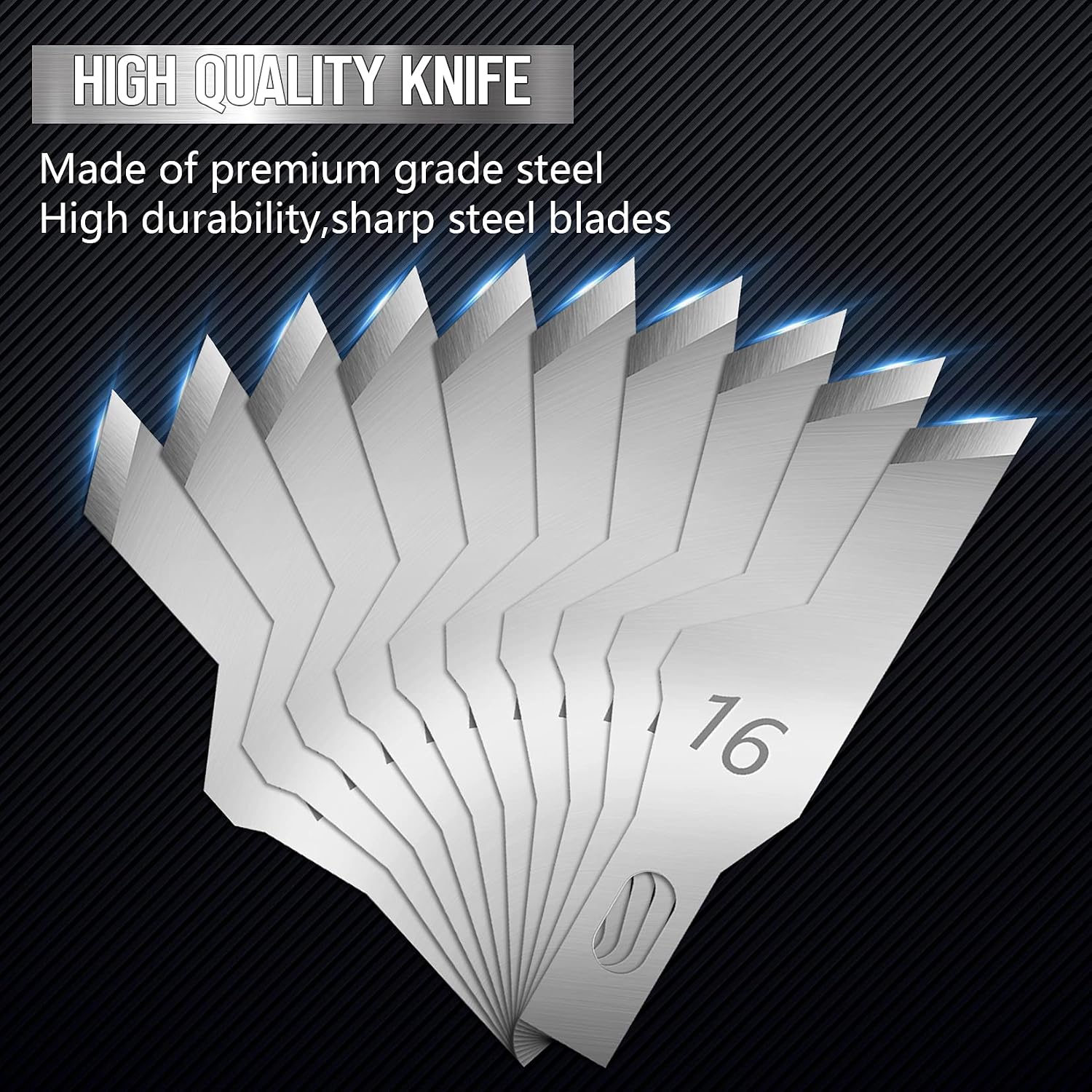 JETMORE 100 Pack Exacto Knife Blades #16, Hobby Knife Blades for DIY Craft