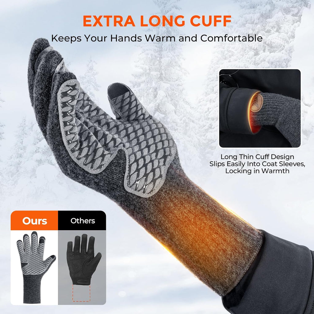 KastKing Bully Wooly Full-Finger Fishing Gloves for Men and Women