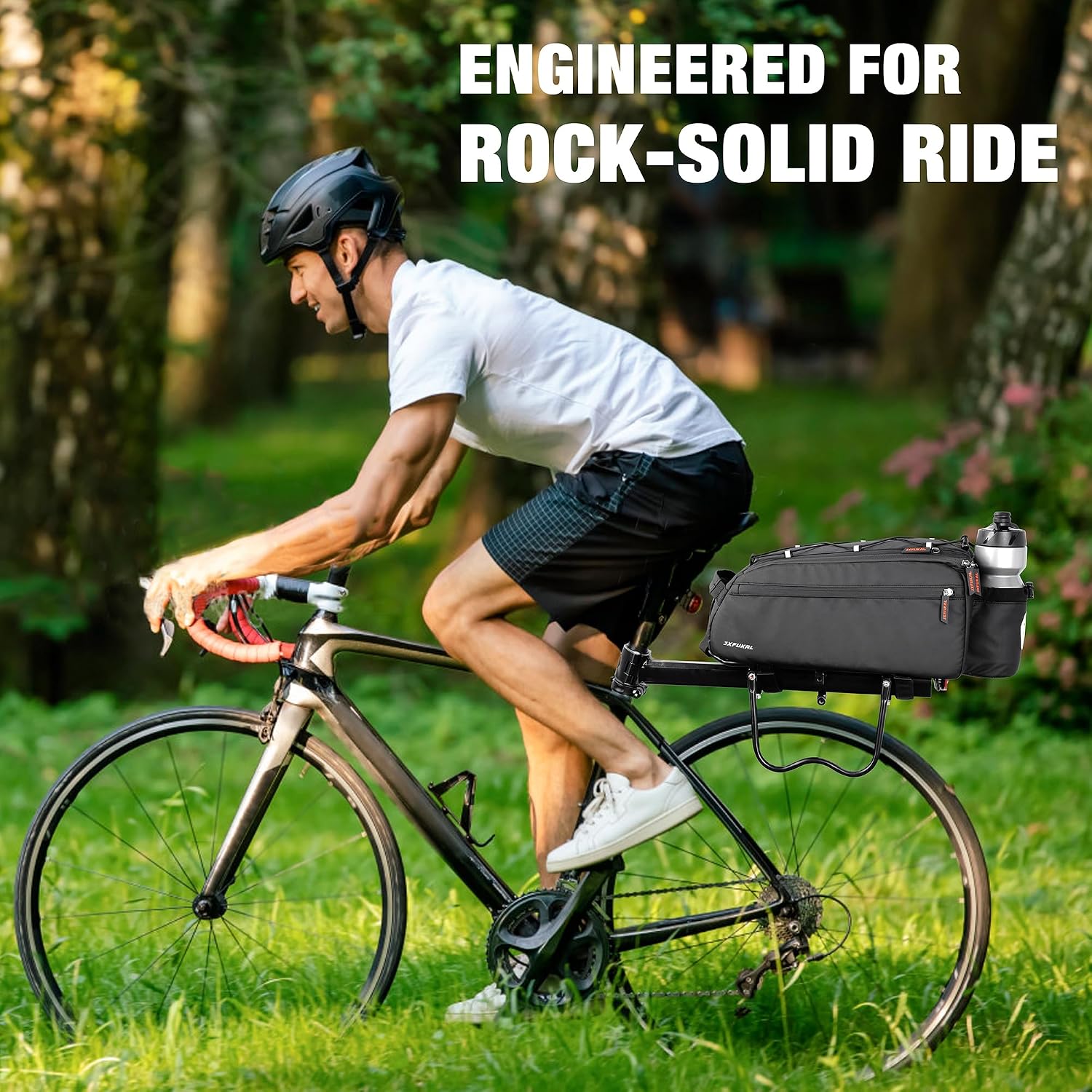 JXFUKAL Bike Bags for Bicycle Rear Rack, 13L/20L Supportive Bike Rack Bag