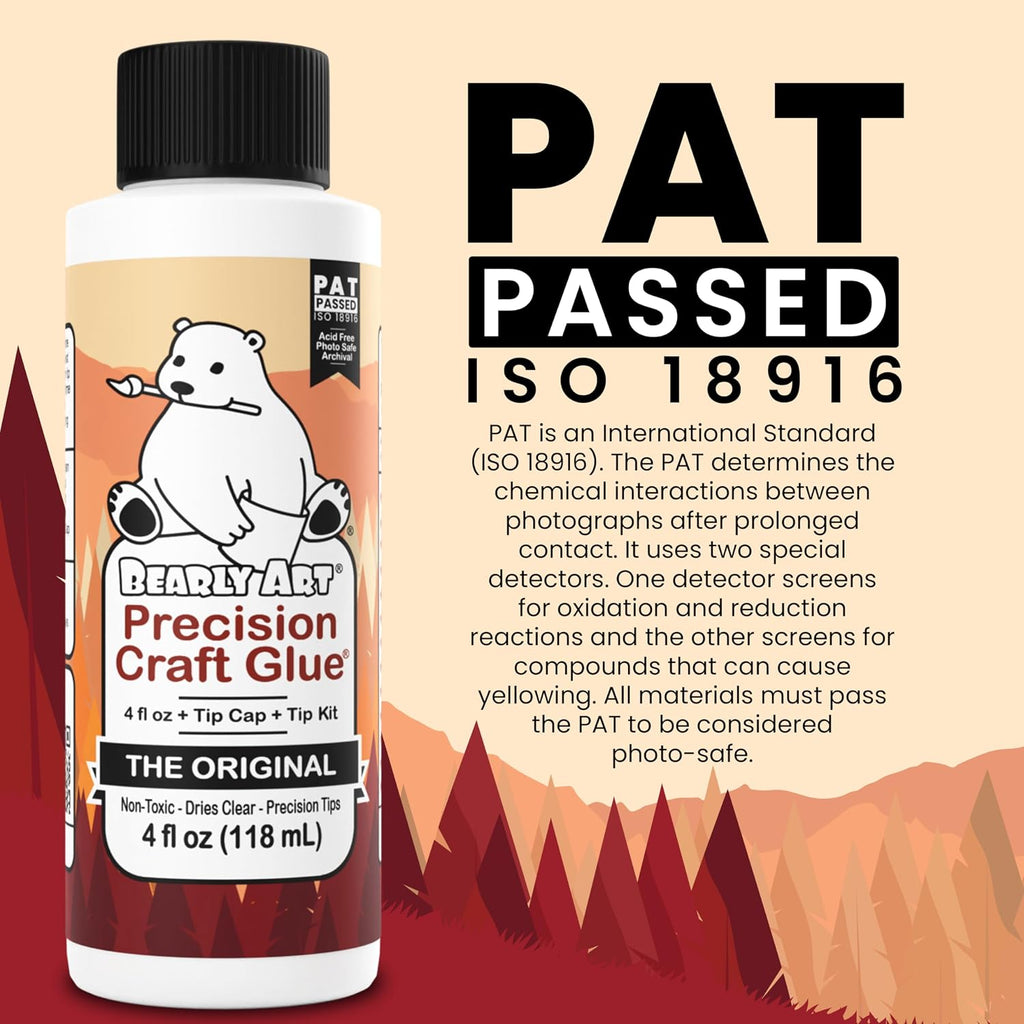 Bearly Art Precision Craft Glue Original 4 fl oz with Tip Kit Archival