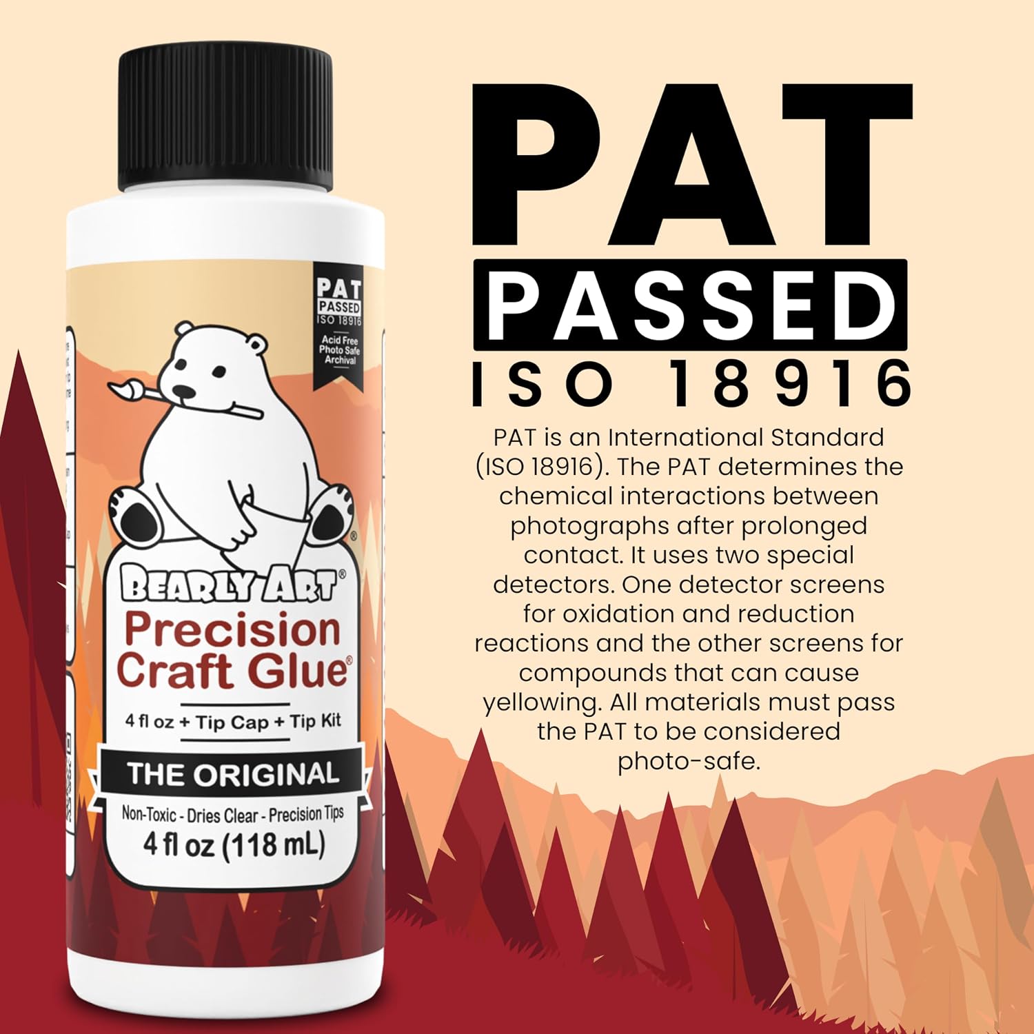 Bearly Art Precision Craft Glue Original 4 fl oz with Tip Kit Archival