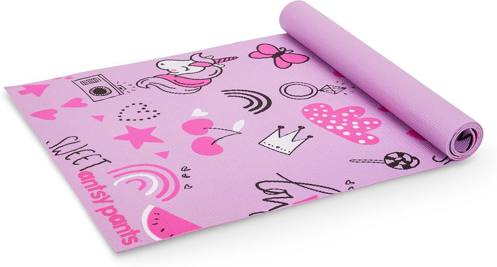 Antsy Pants Kids Yoga Mat - Non-Slip Exercise Mat, 60" x 24", 3mm