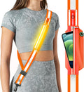 Fokia Kunbio LED Reflective Belt Sash for Walking at Night,Running Safety Gear LED Light Up Running Belt for Runners Walkers