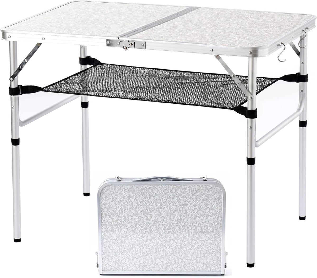 YUFIFAIRY Aluminum Camp Table, 36''L x24''W Folding Table Portable
