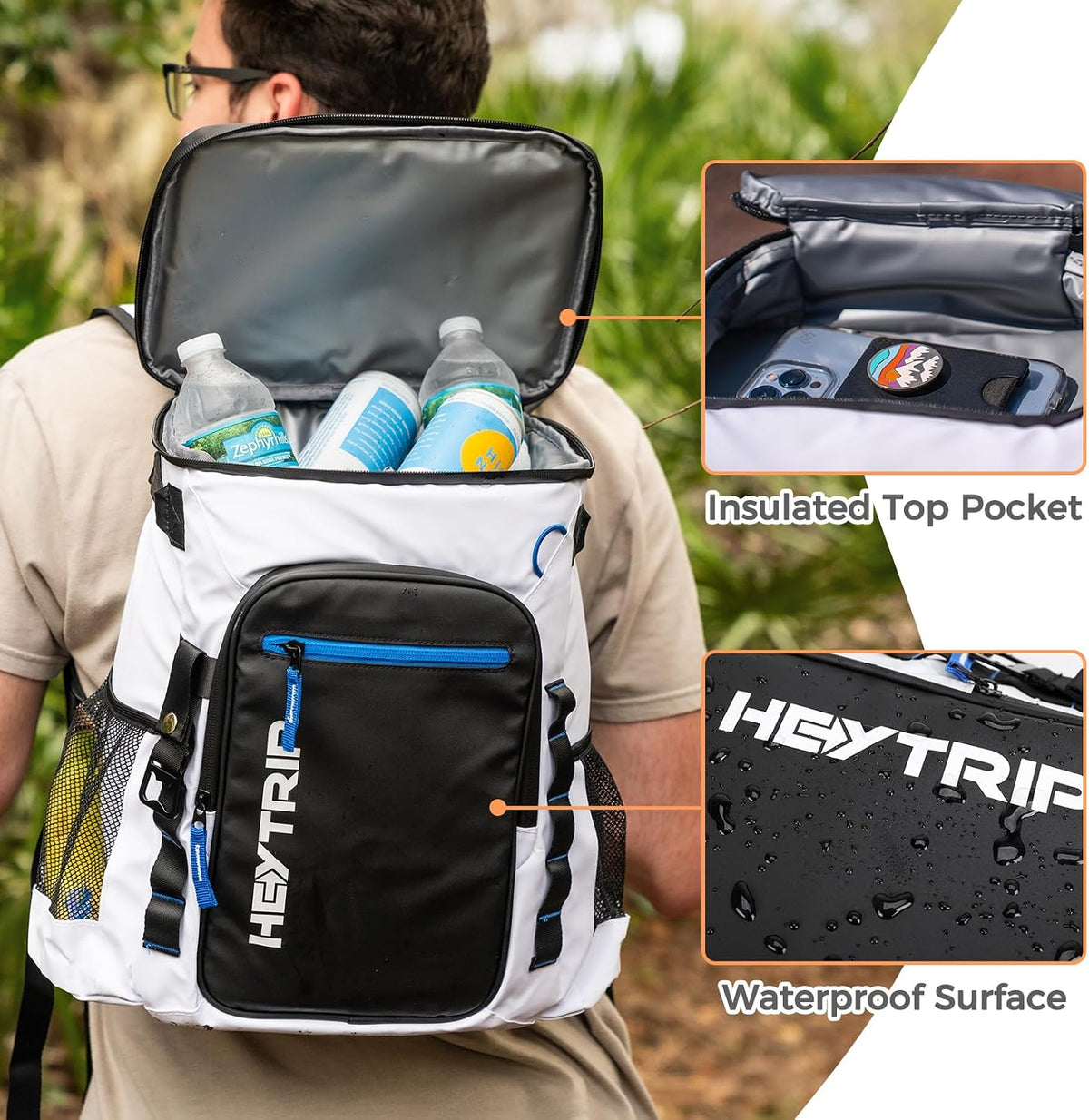 Heytrip Backpack Cooler Insulated Waterproof Leakproof Lunch Bag 36/54 Cans