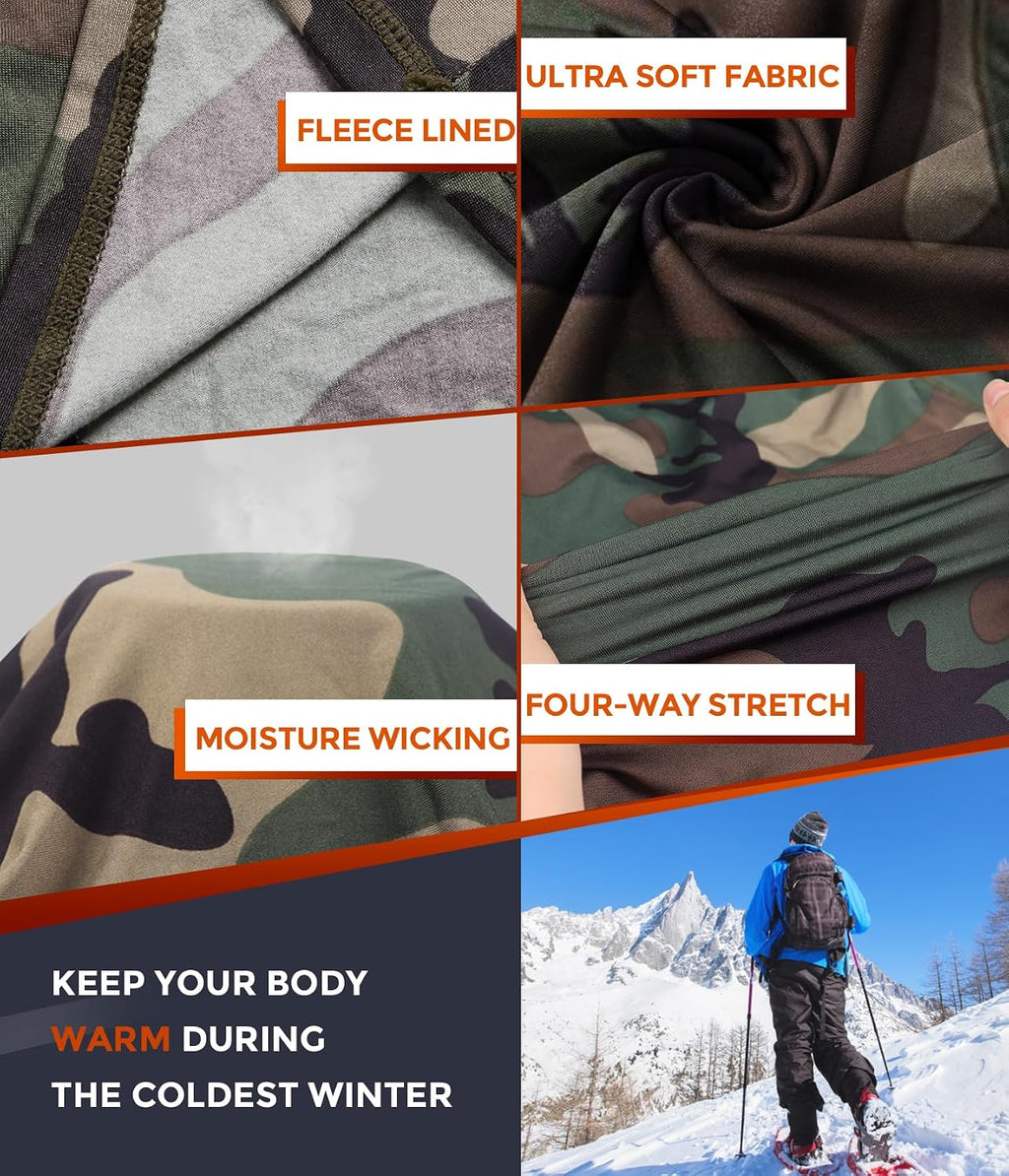 Mens Thermal Underwear Long Johns Set Cold Weather Hunting Base Layer