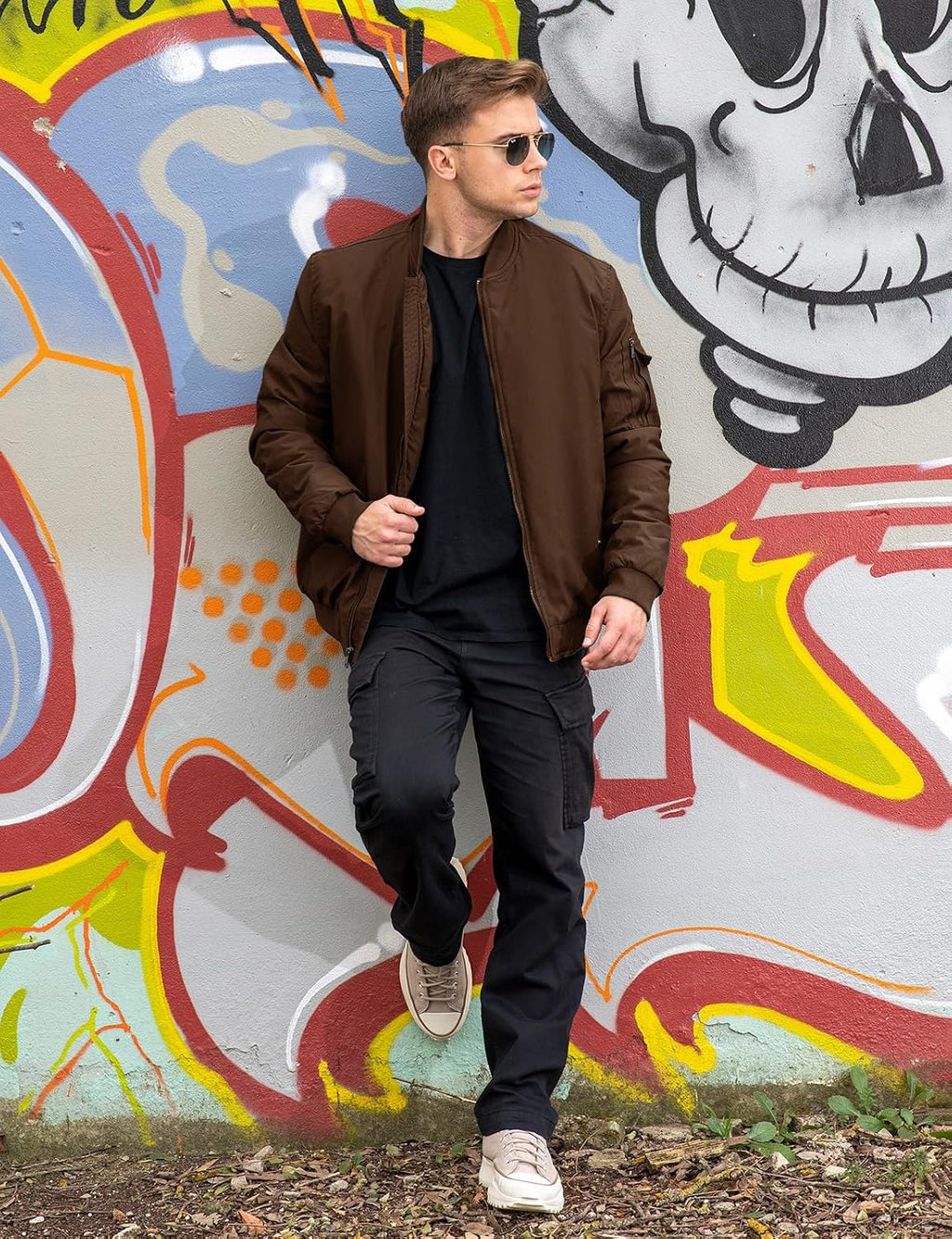 TBMPOY Men's Winter Bomber Jacket Fall Casual Windbreaker Softshell Jackets
