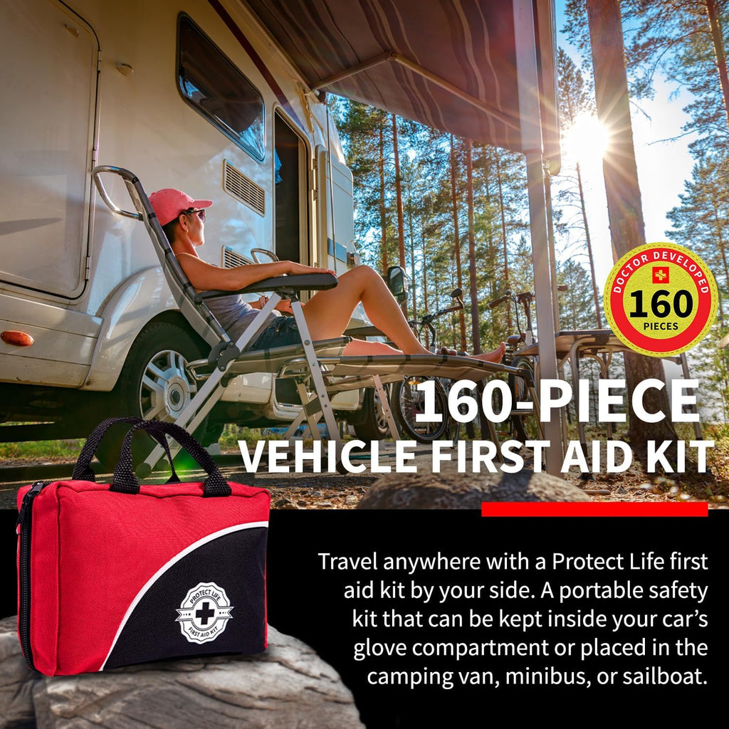 Protect Life Survival First Aid Kit for Home/Business, Camping Kits 160pcs