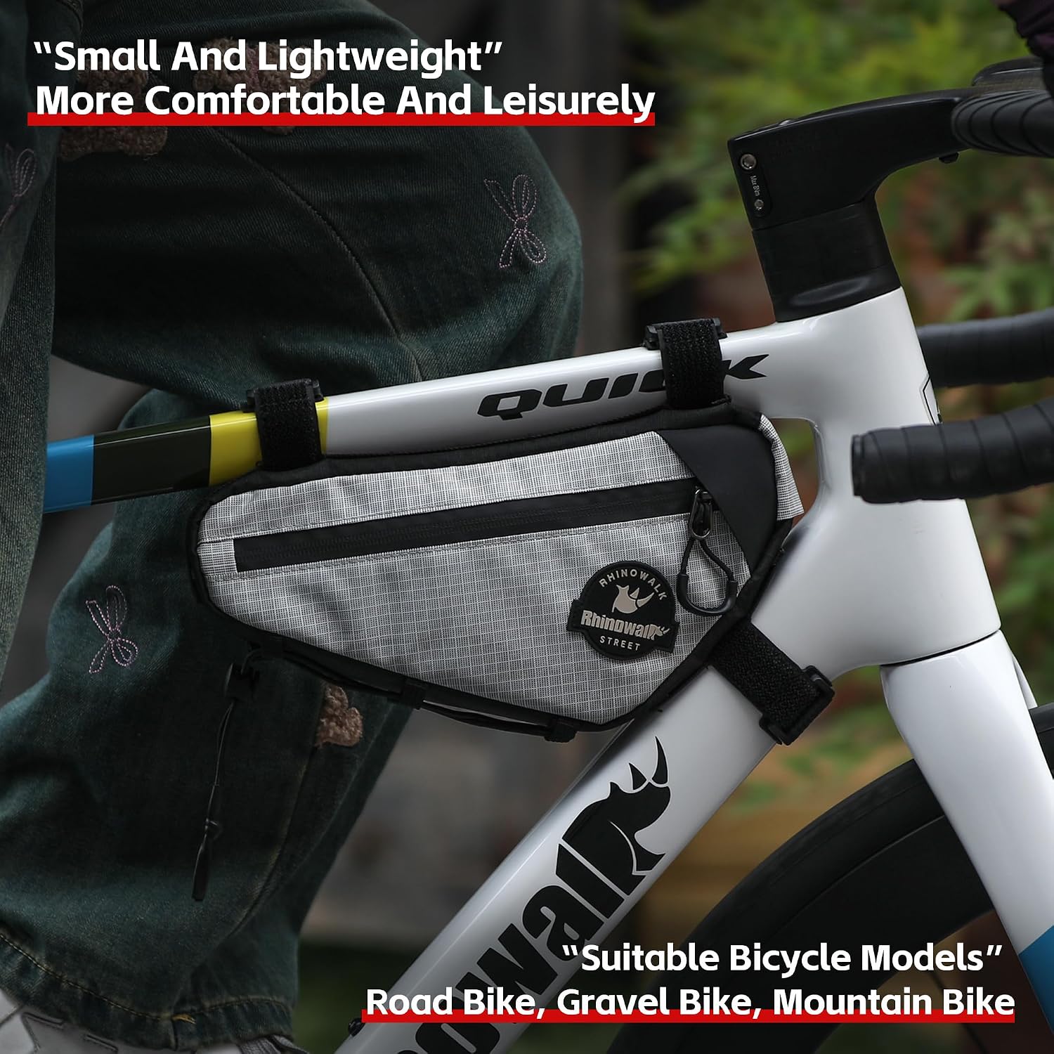 Rhinowalk Bicycle Triangle Bag Cosmopolis Series Lightweight Urban Bike Frame Bag Pack Under Top Tube Pouch Cycling Accessories