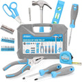 Hi-Spec Household Starter Tool Set with Carry Toolbox for Dorms, Blue