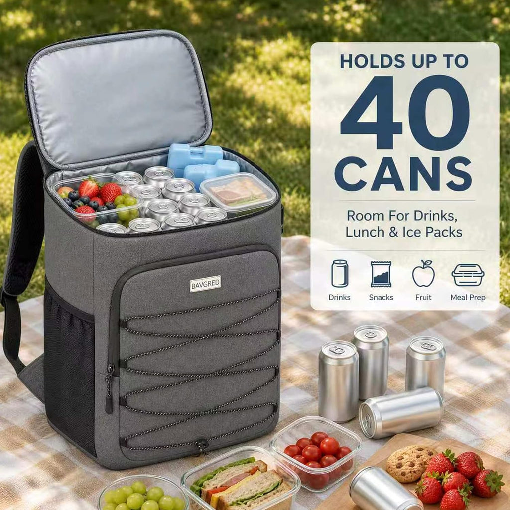 Cooler Backpack Insulated Leak Proof 30 Cans for Men Women,Waterproof Soft Cooler Bag，Lightweight Ice Chest Lunch Backpack for Beach Camping Picnic Travel Worksite Fishing