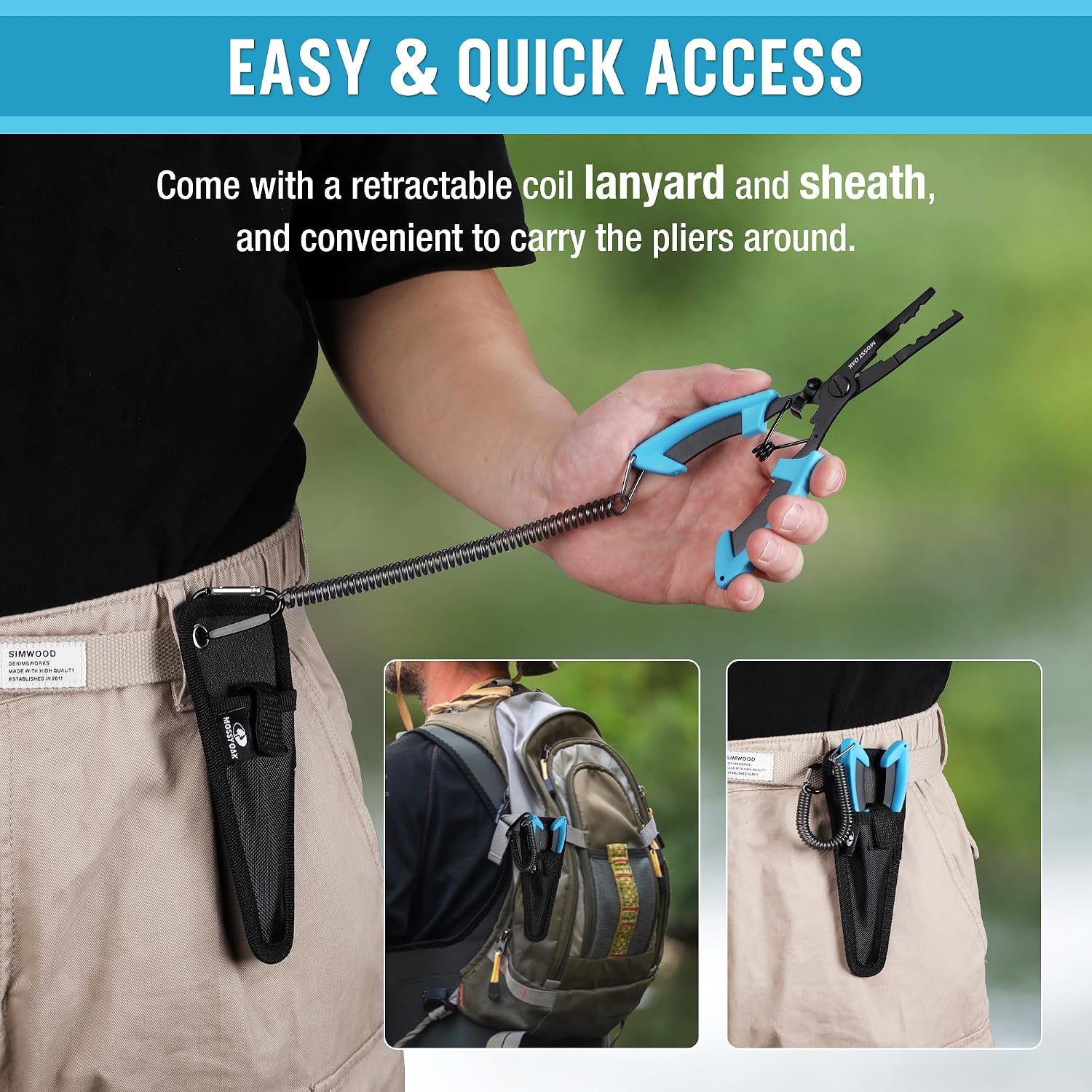 Mossy Oak Fishing Tools Kit – Fishing Plier and Fish Lip Gripper Set