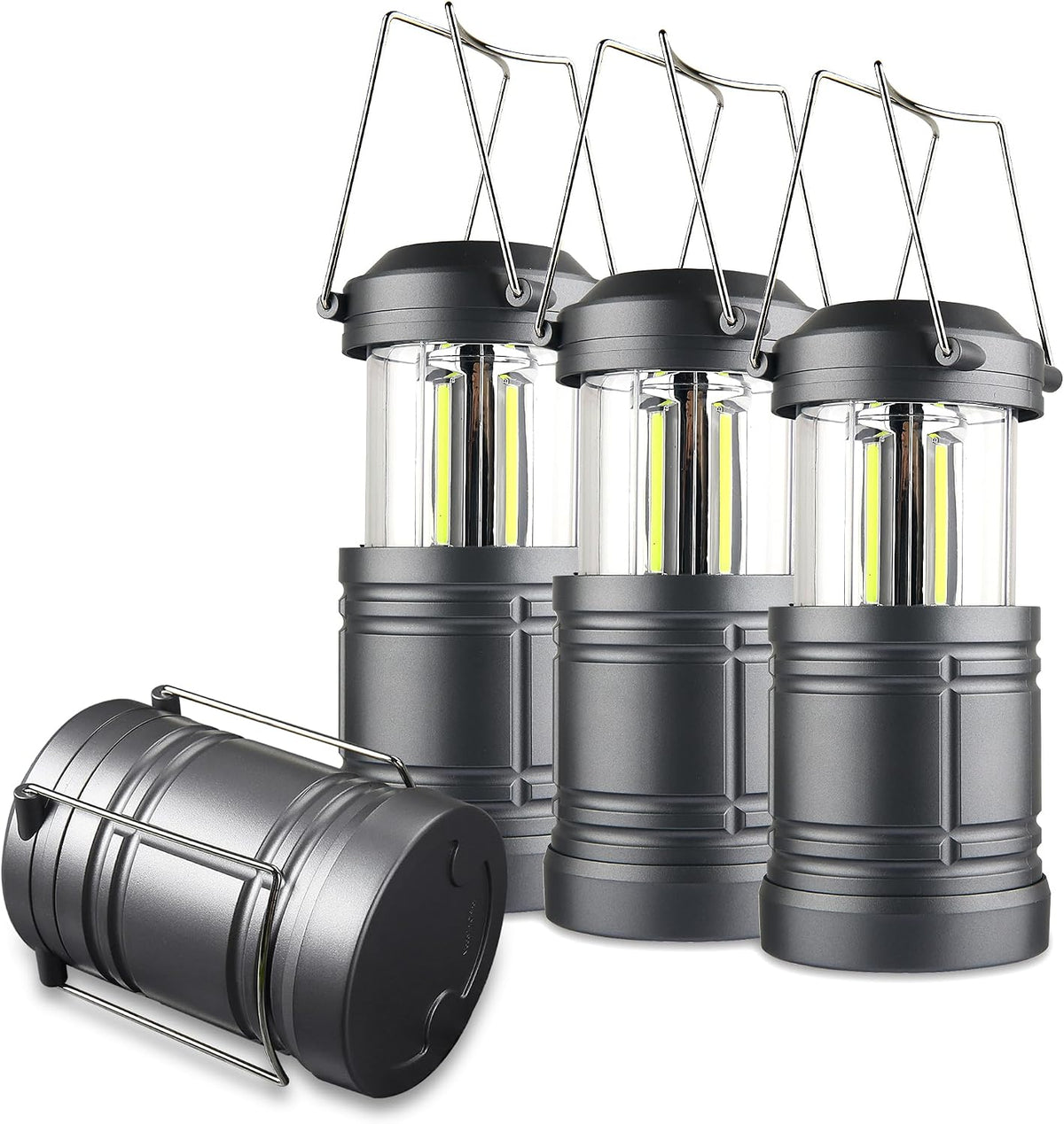 LED Camping Lantern ,Battery Powered Hanging Emergency Lantern for Camping Power Outages,4-Pack