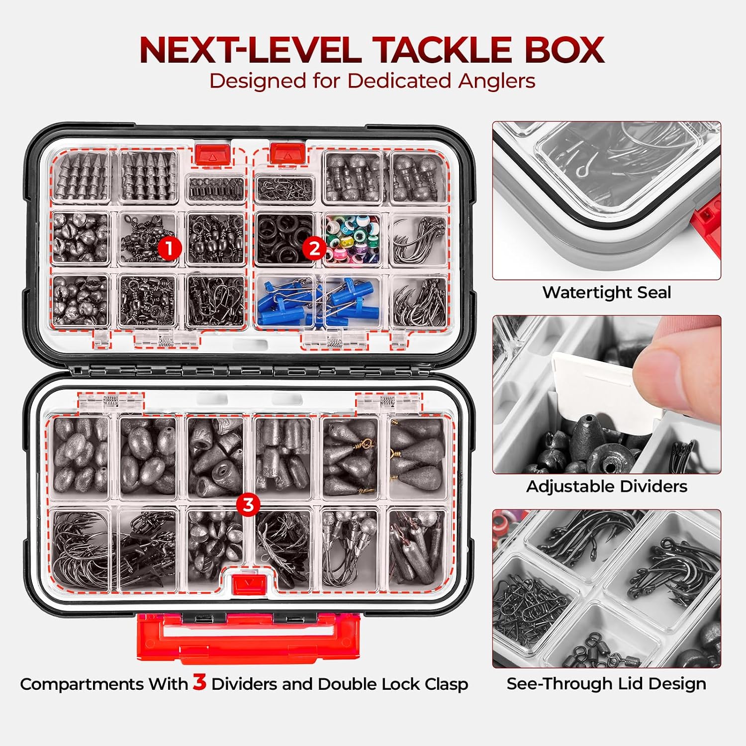 MadBite by KastKing Compact Fishing Tackle Kit for Bass Trout Panfish