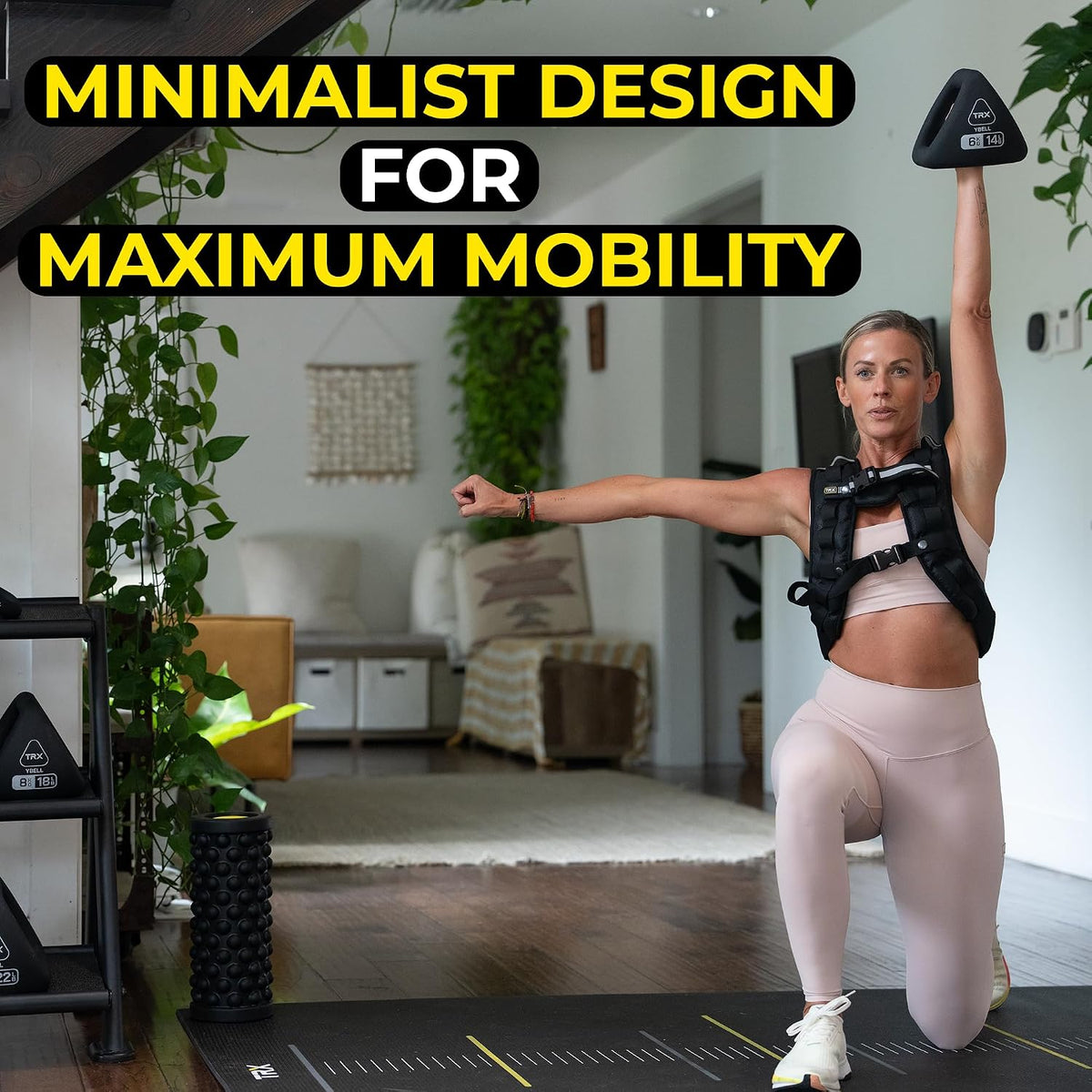 TRX HexGrip Weight Vest - 10 lb Adjustable Weight Vest for Strength Training & Running, Breathable Workout Vest for Fitness, Muscle Building, Weightlifting & Weight Loss, Durable Training Equipment
