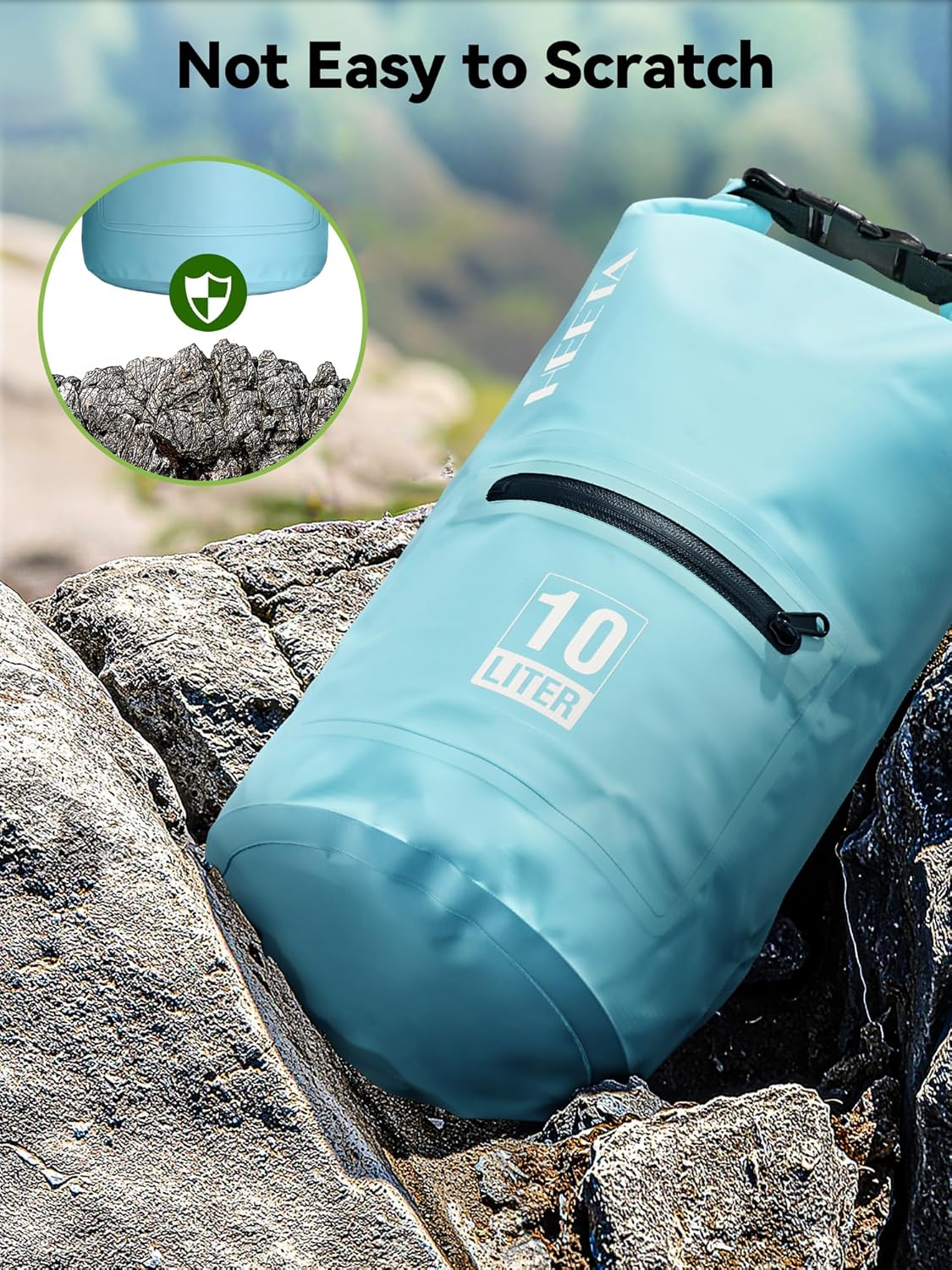 HEETA Waterproof Dry Bag Backpack with Zippered Pocket 5L/10L/20L/30L/40L