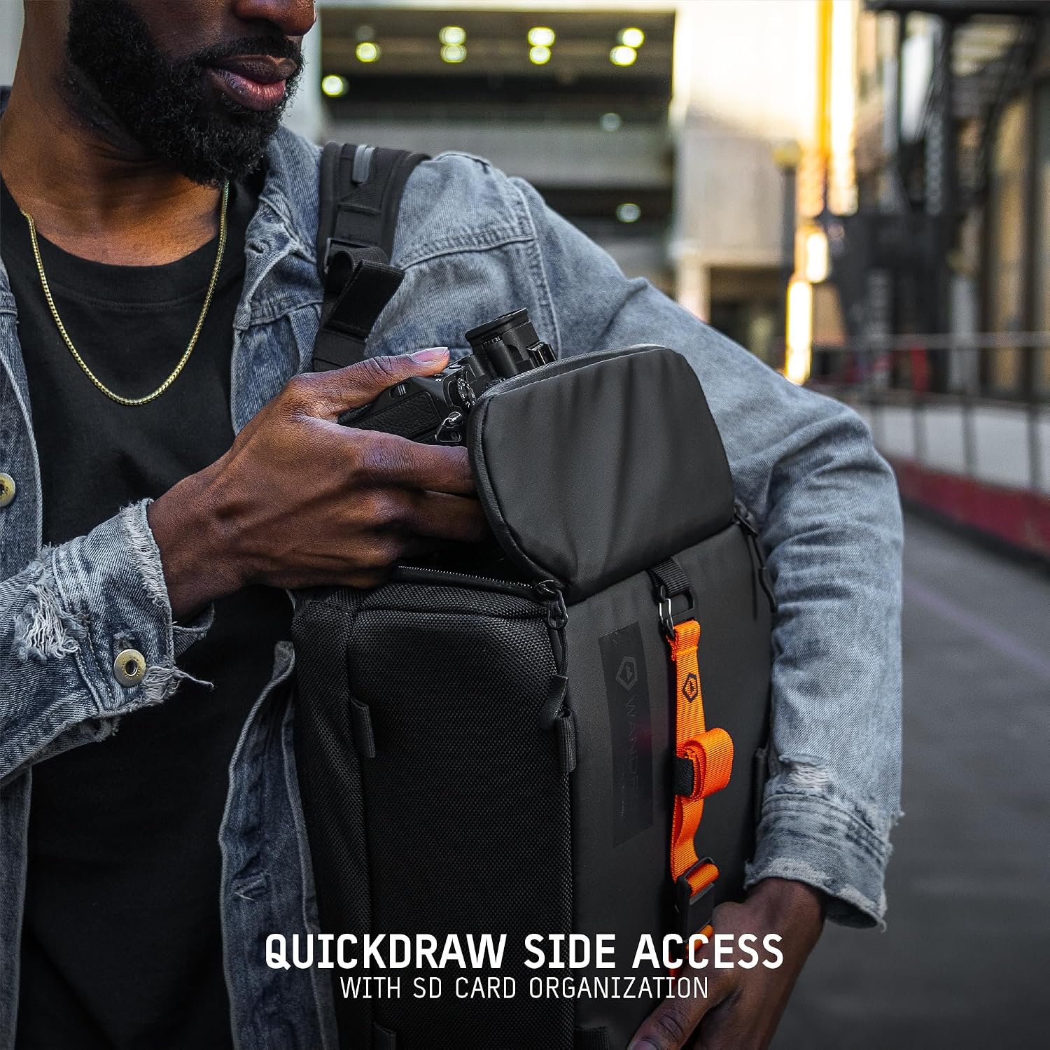 WANDRD PRVKE Lite: Weather-Resistant Travel & Camera Backpack with Laptop Sleeve, Quick Side Access, Clamshell Opening – Ideal Photography & Travel Bag (Sedona Orange)