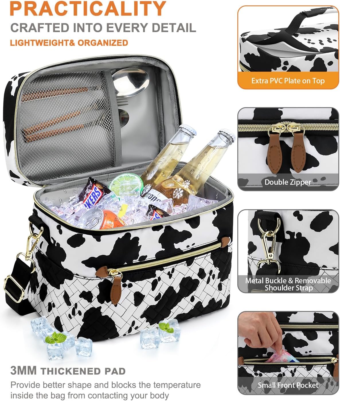 Capolo Lunch Bag for Women Men Insulated Lunch Tote Leakproof Lunchbox Bags