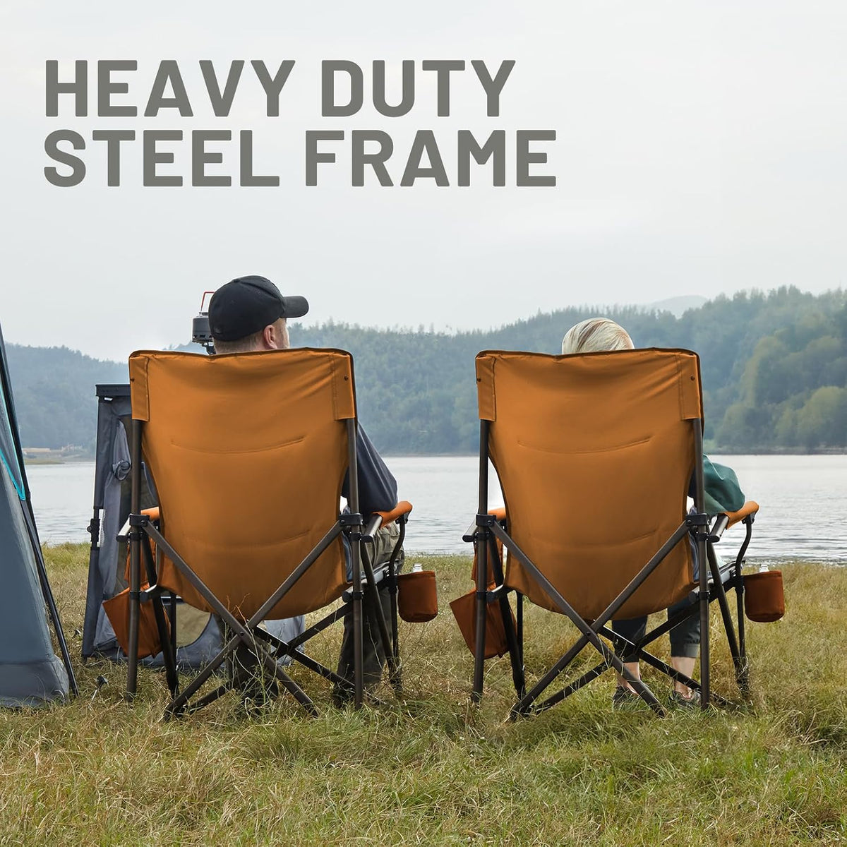 TIMBER RIDGE Oversized Folding Camping Chair High Back 500lbs