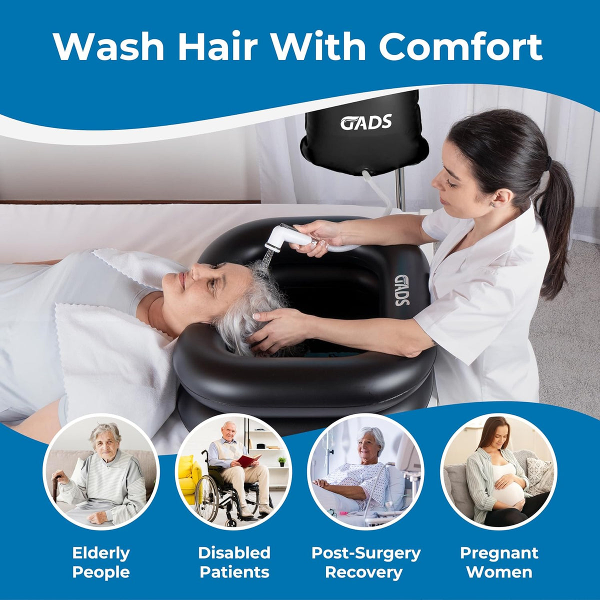 Portable 2.5 gal Bedside and Outdoor Shower Bag with Hose and Sprayer