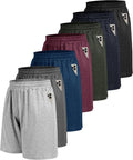 7 Pack Mens Athletic Shorts with Pockets - Gym Basketball Workout Quick Dry