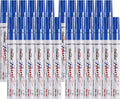 Overseas 24 Blue Paint Pens Permanent Markers, Oil Based Paint Markers