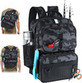 Fishing Backpack with Tackle Boxes and Rod Holder, Fish Lure Kit and Tool
