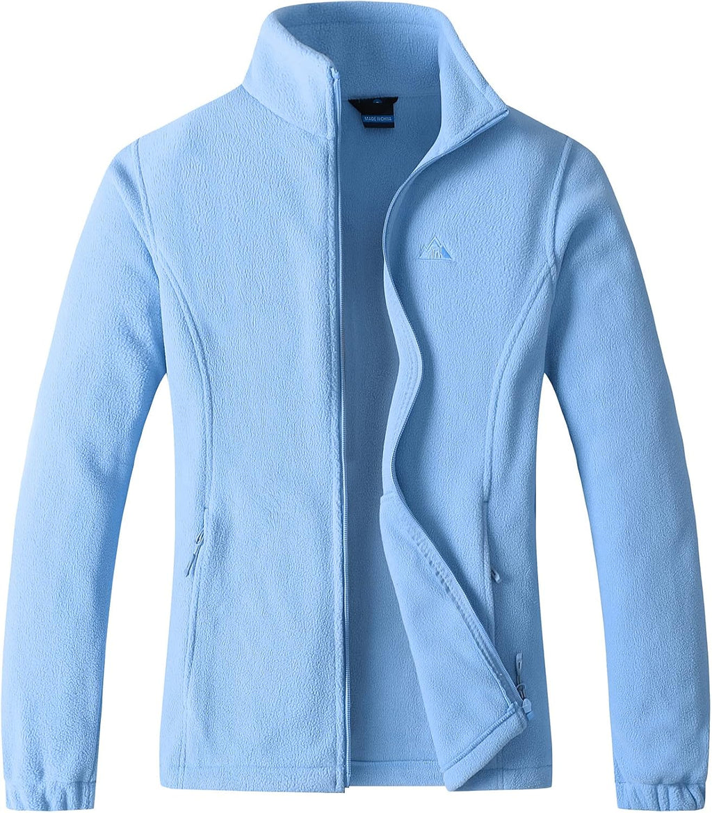 GIMECEN Women's Full Zip Soft Polar Fleece Jacket Outdoor Recreation Coat