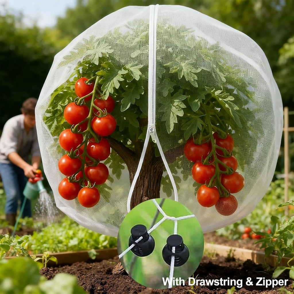 2PACK Garden Mesh Netting with Drawstring & Zipper