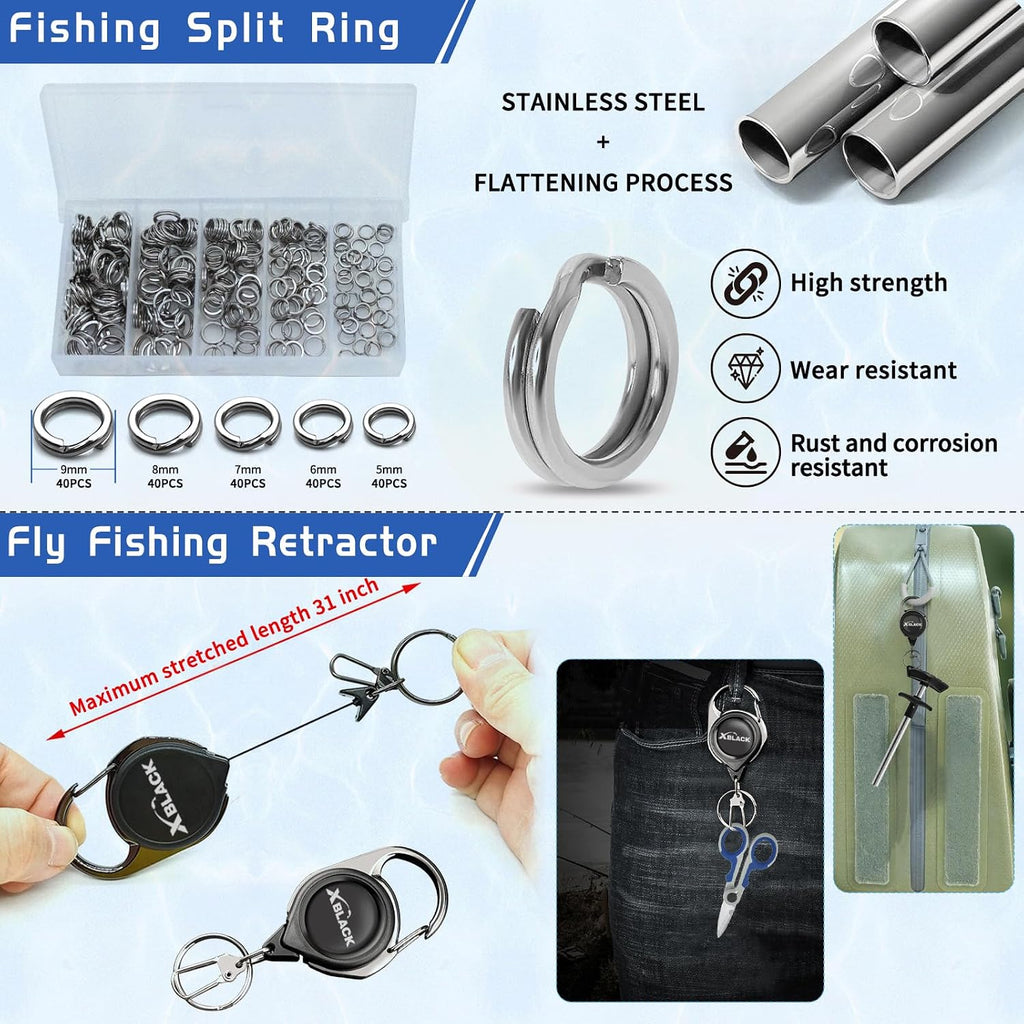 XBLACK Fishing Tool Kit Fishing Pliers Fish Gripper Fishing Scale Fish Grip Tools Set Saltwater Resistant Fishing Gear