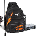 KastKing BaitSpace Fishing Sling Bag, Fishing Backpack with Rod Holder