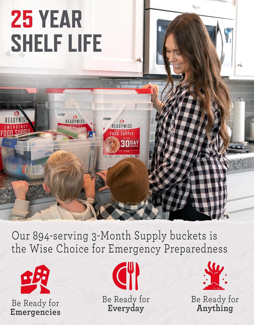 READYWISE Emergency Food Supply 3 Month | 894 Servings