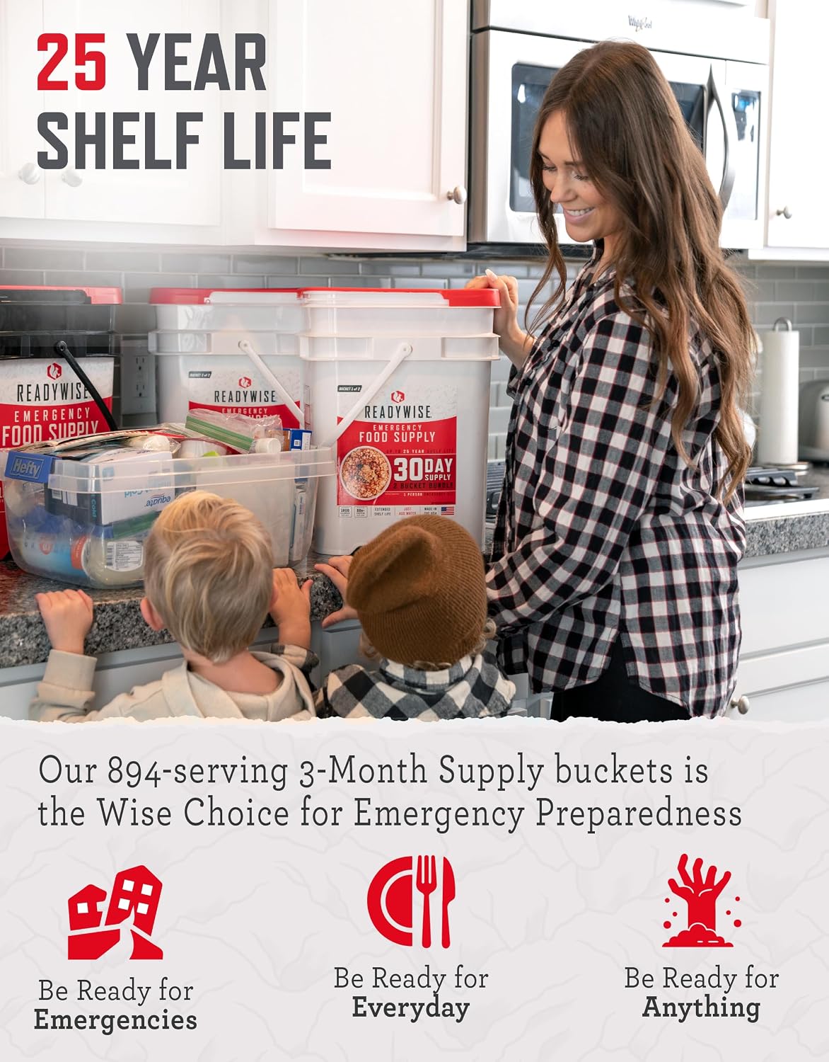 READYWISE Emergency Food Supply 3 Month | 894 Servings