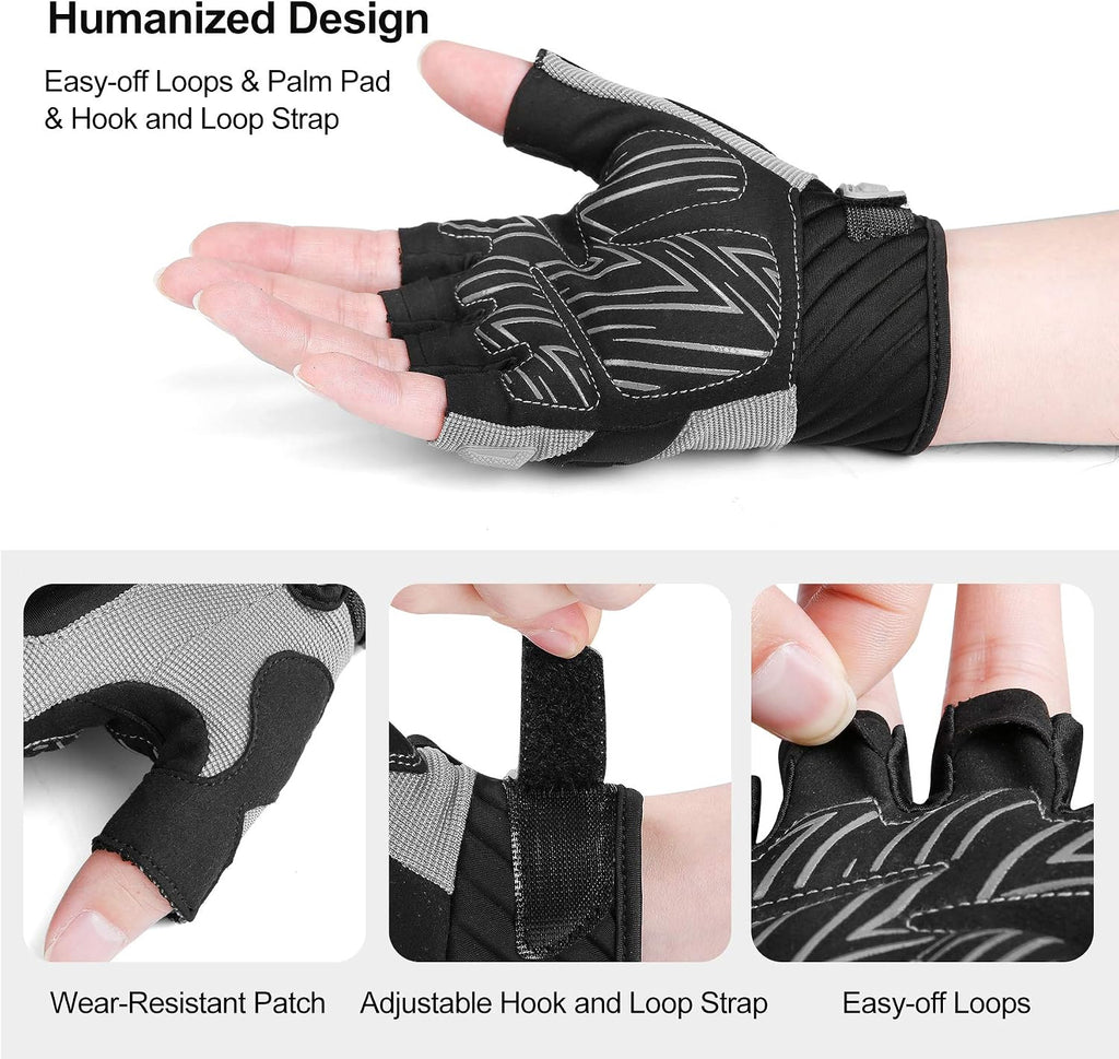 INBIKE Half Finger Cycling Gloves Knuckle Guard Padded Mountain Bike Glove