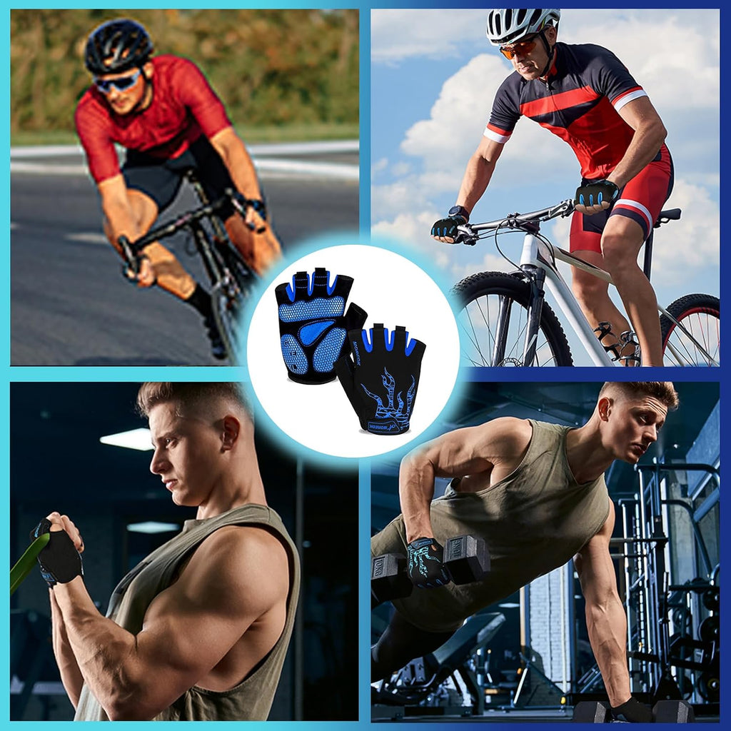 MOREOK Cycling Gloves Bike Bicycle Gloves, Half Finger 5MM Gel Anti-Slip