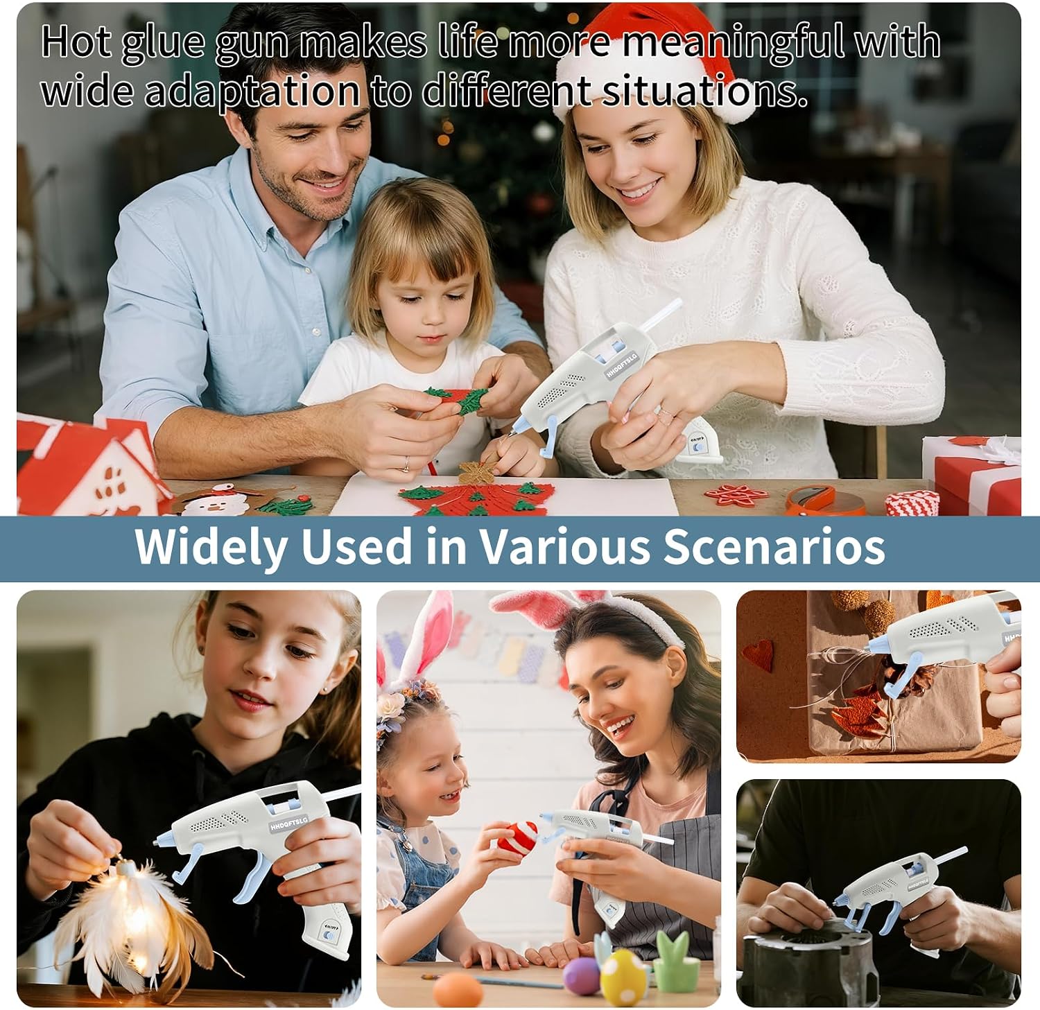 Cordless Hot Glue Gun Kit with 30 Sticks, Fast Heating 2.6Ah Rechargeable