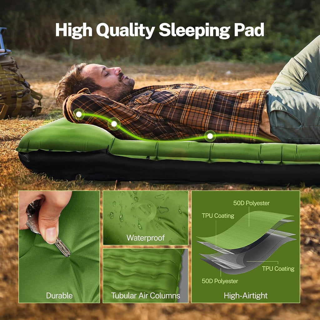 OGERY Double Sleeping Pad for Camping, 6" Extra-Thick Reinforced