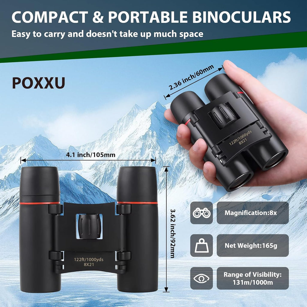 Binoculars for Adults and Kids, High Powered Compact Binoculars