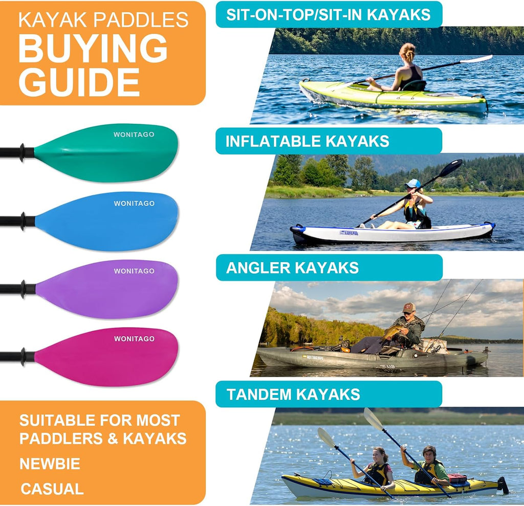 Kayak Paddle, Adjustable and Lightweight Kayaking Oar