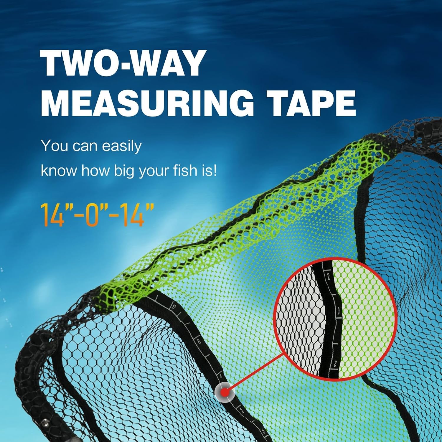 Black Paw Floating Fishing Net Foldable Telescopic Fish Landing Net with Built in Length Scale Rubber Coated for Kayak, Fly, Trout
