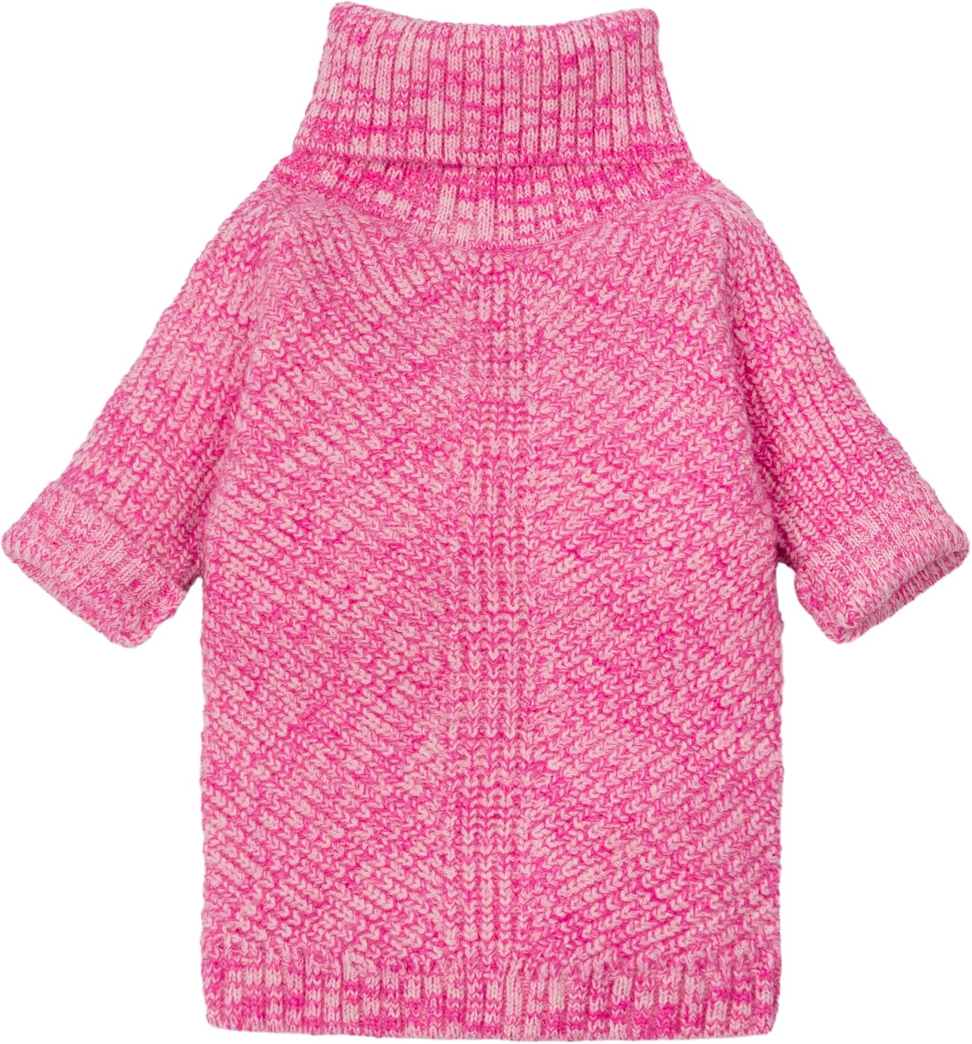 Fitwarm Knitted Turtleneck Dog Sweater, Cozy Dog Winter Clothes for Small Dogs Girl, Holiday Pet Outfit, Heather Pink, Medium