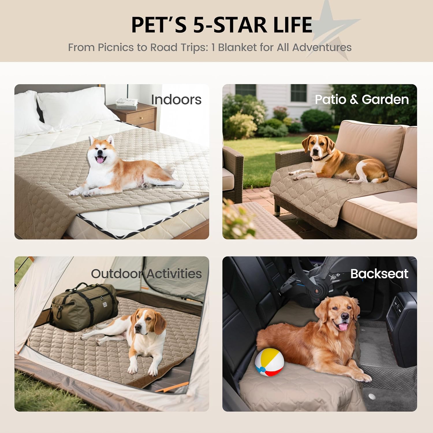 gogobunny Waterproof Dog Blanket, Couch Covers for Sofa, Reusable Pee Pads