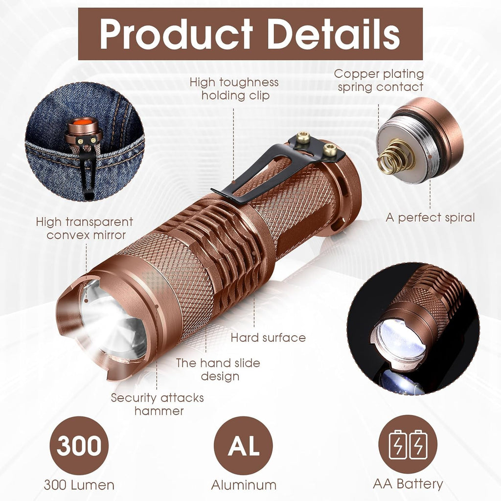 Fumete 20 Pack Mini LED Tactical Flashlights