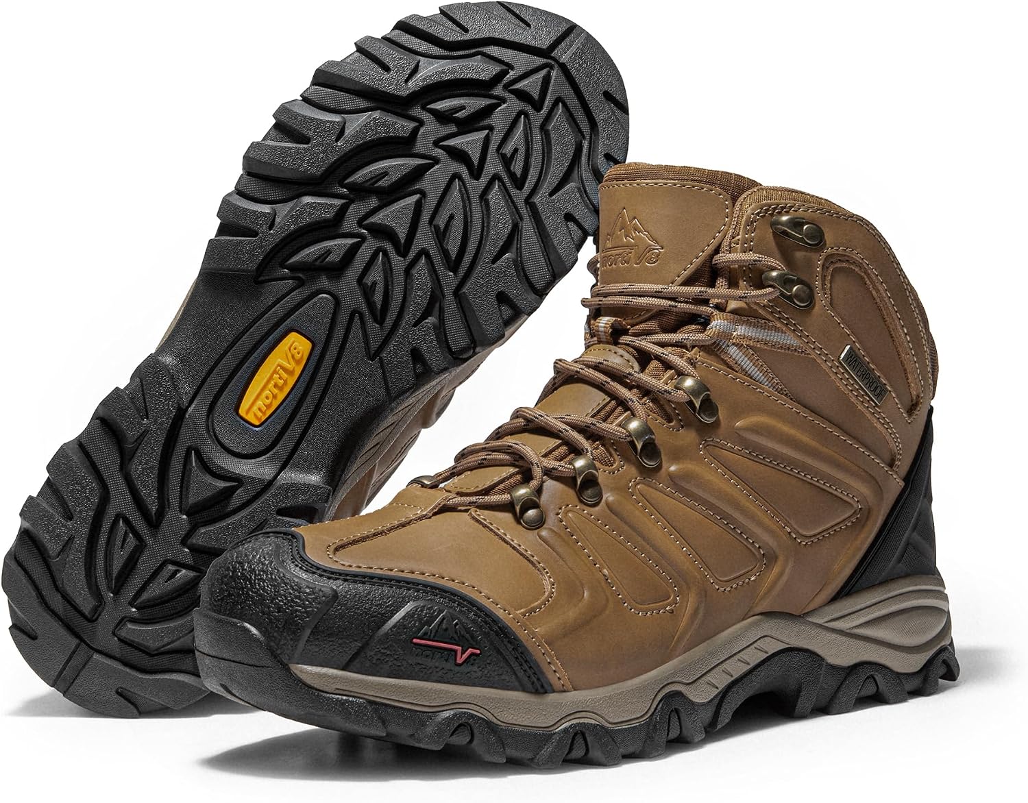 NORTIV 8 Men's Ankle High Waterproof Hiking Boots