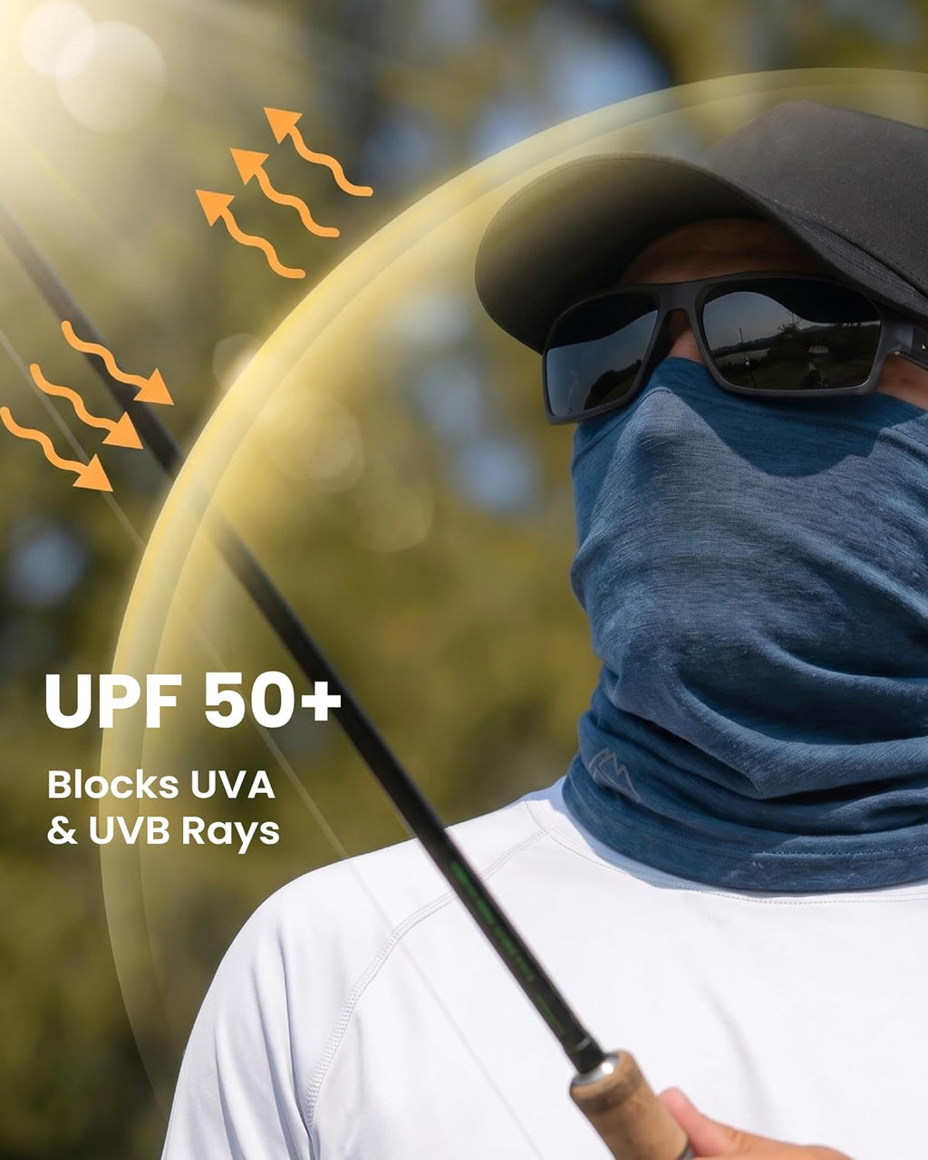 100% Merino Wool Neck Gaiter, 17.5um Face Mask, Unisex Neck Warmer 1-2 Pack