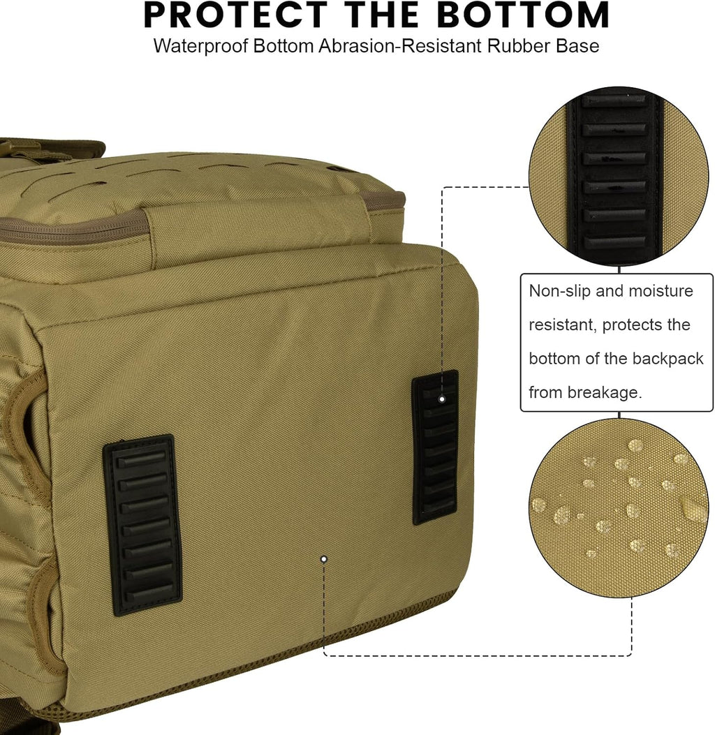 Fishing Backpack with Rod Holders 4 Tackle Boxes,40L Takle Bag for Camping