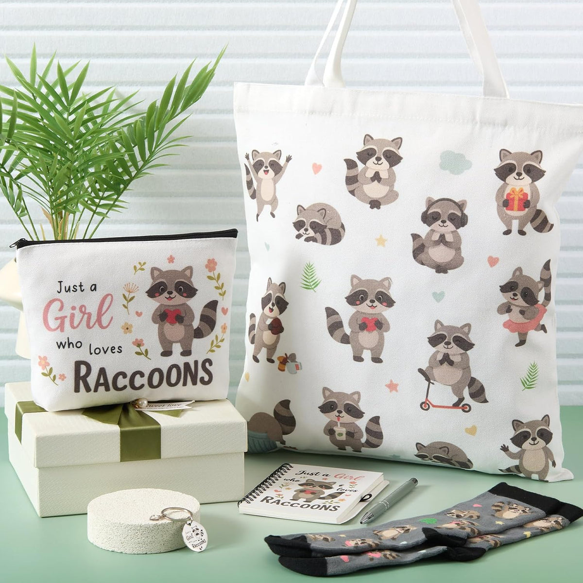 Gilprop 6 Pcs Raccoon Lover Gift: Just Girl Who Loves Raccoons