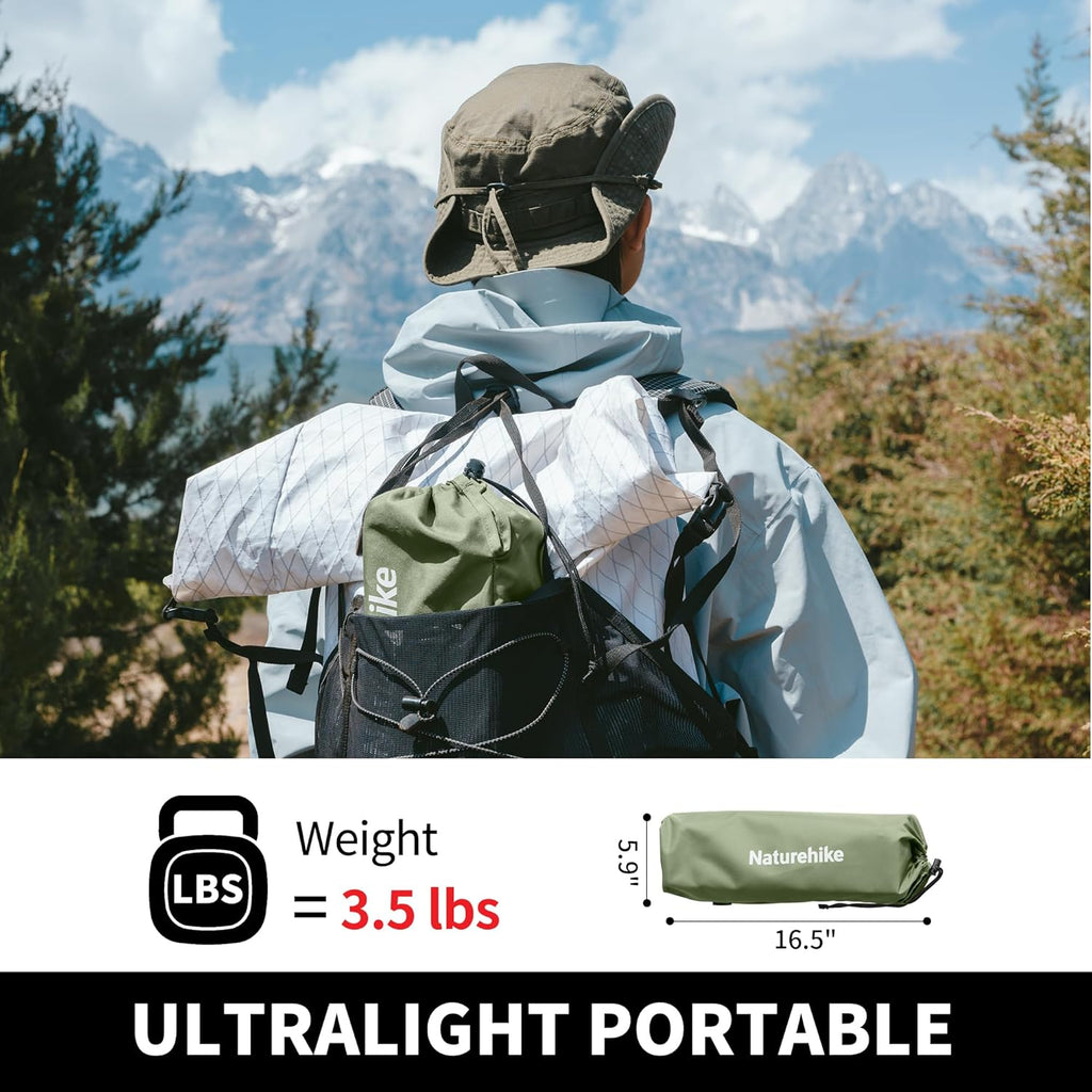 Naturehike Portable Camping Table, Aluminium Folding Table, Ultralight Camp Table Small Table for Camping Hiking Backpacking Outdoor Picnic