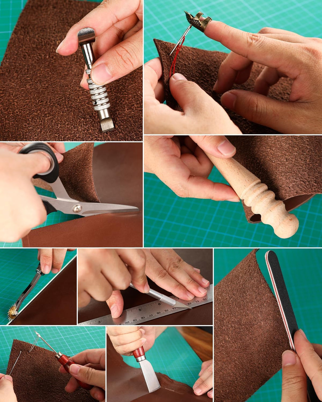 Nicpro 85PCS Leather Tooling Beginner Kit with Custom Storage Bag