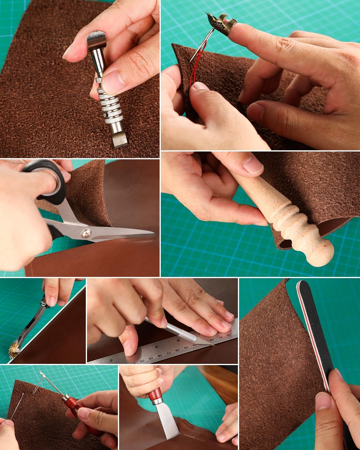 Nicpro 85PCS Leather Tooling Beginner Kit with Custom Storage Bag